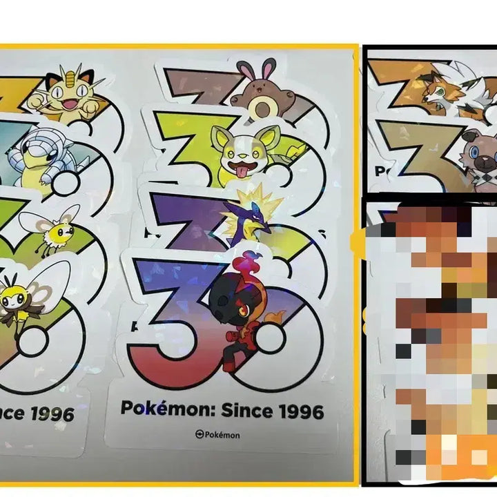 [BUNJANG] Pokemon 30th Anniversary Stickers Zoroark, Ponyta, Gengar, Pichu, Sentret, etc. / 포켓몬 30주년 스티커 조로아, 포니타, 팬텀, 피츄, 두리쥐 등등