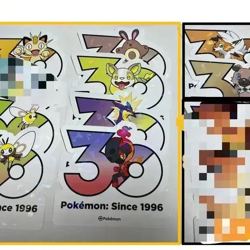 [BUNJANG] Pokemon 30th Anniversary Stickers Zoroark, Ponyta, Gengar, Pichu, Sentret, etc. / 포켓몬 30주년 스티커 조로아, 포니타, 팬텀, 피츄, 두리쥐 등등