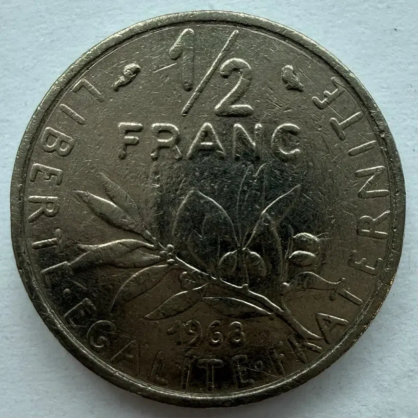 [BUNJANG] 1968 French Half Franc Coin / 1968년 프랑스 하프프랑 동전 S3316