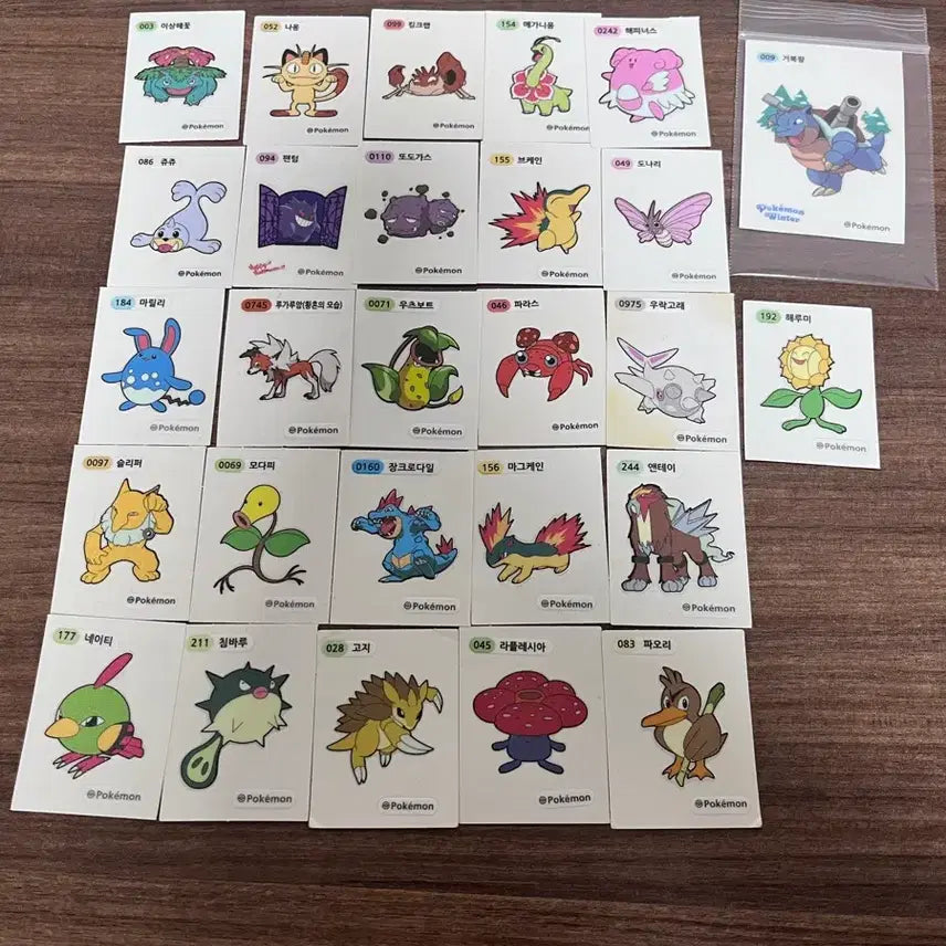 [BUNJANG] Pokemon Sticker Collection (27 pcs) / 포켓몬 띠부실 27장 판매