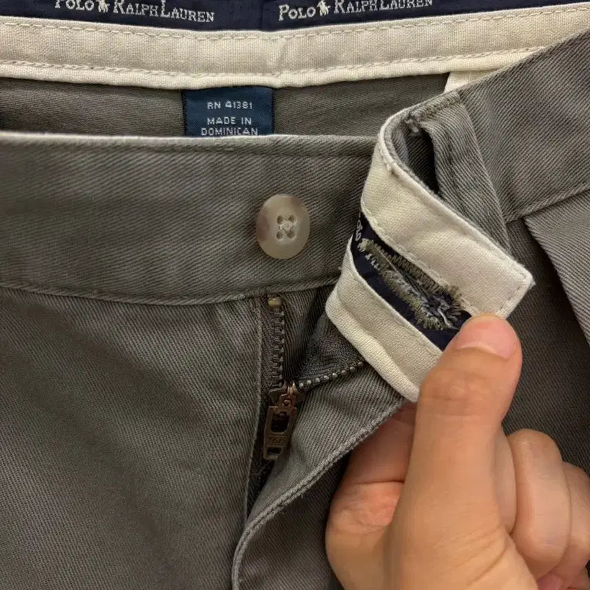 [BUNJANG] Polo Ralph Lauren Cotton Pants Khaki Grey Size 30 / 00년대 폴로 코튼팬츠 면바지 카키그레이 (30)