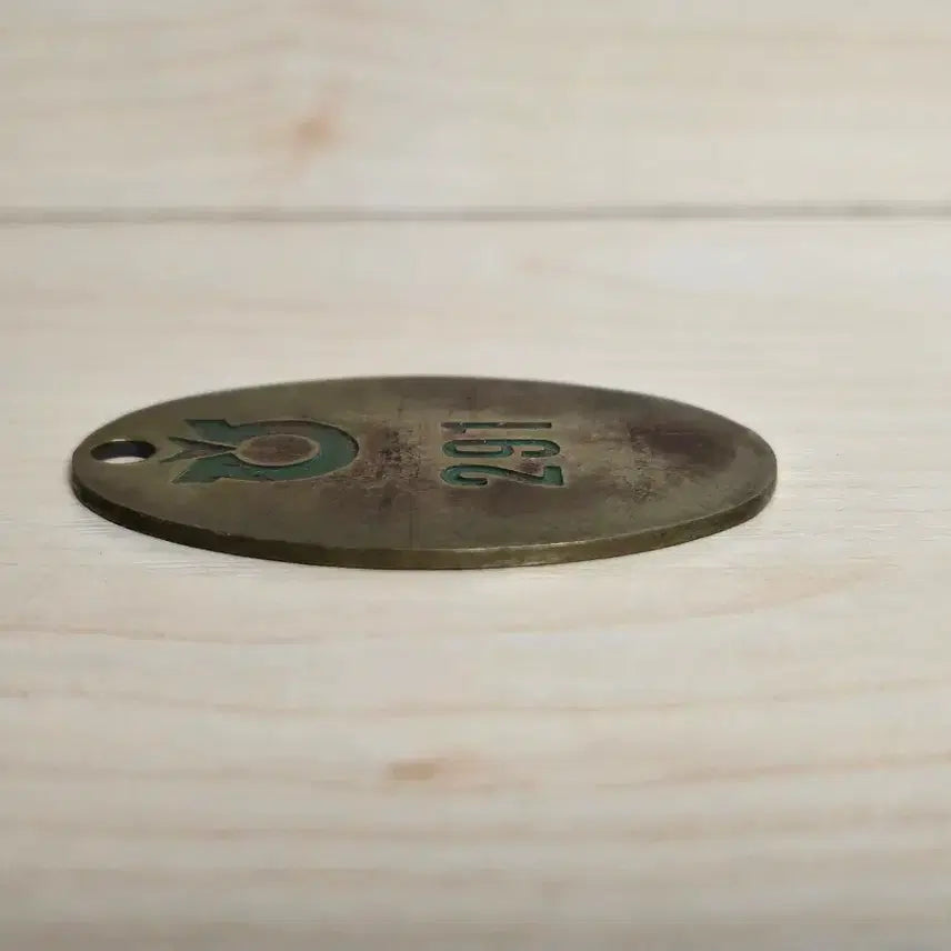 [BUNJANG] Antique Brass Hwaseong Nonghyup Number Token / 옛날 놋쇠 농협 순번표, 번호표