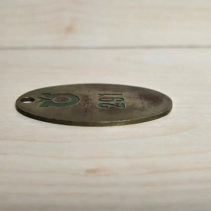 [BUNJANG] Antique Brass Hwaseong Nonghyup Number Token / 옛날 놋쇠 농협 순번표, 번호표