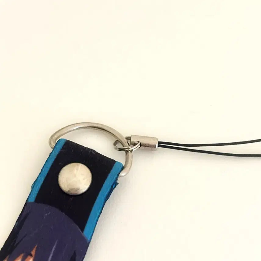 [BUNJANG] K-On! Azusa Nakano Double-Sided Fabric Strap Keychain / 고전 케이온 아즈사 양면 패브릭 스트랩 키링
