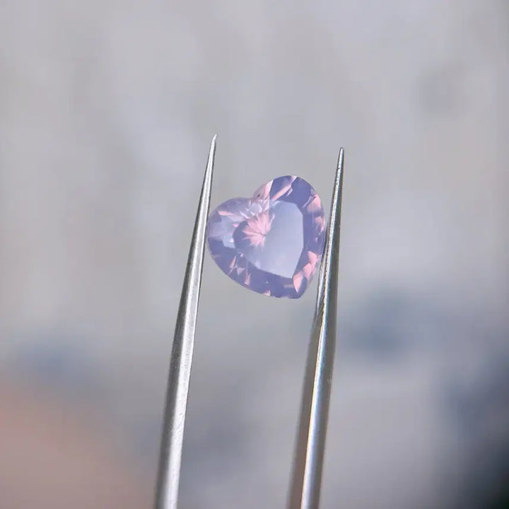 [BUNJANG] 10mm Heart Cut "Jinla Moon Quartz" Charm / 10mm 하트컷 진라문쿼