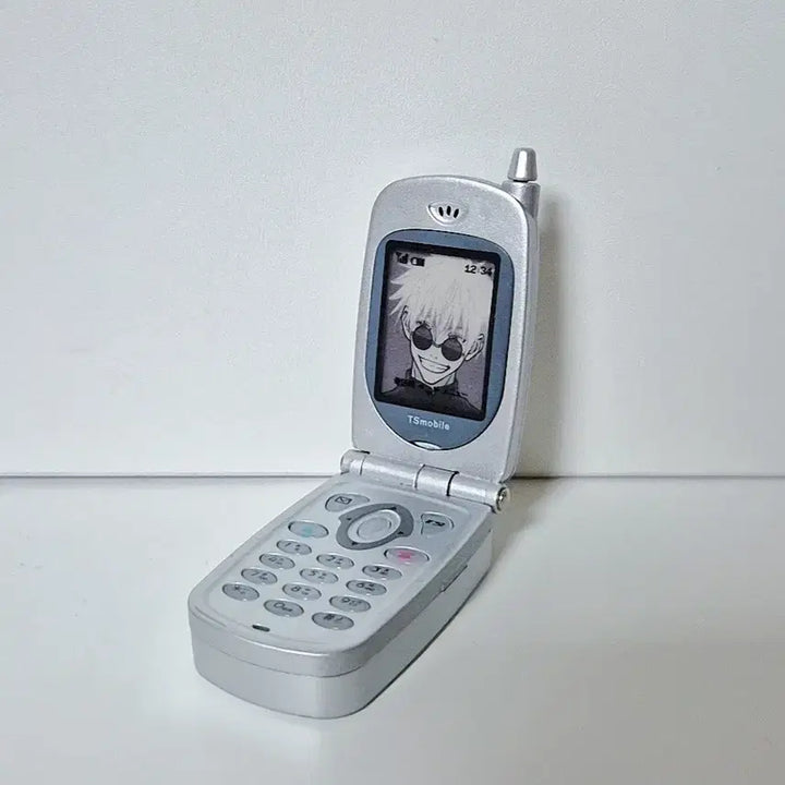 [BUNJANG] Toy Spirit Garakephone Silver Cellphone Gacha Keyring + Gojo Sticker Photo / 토이스피릿 가라케폰 실버 핸드폰 휴대폰 가챠 키링+고죠 증사