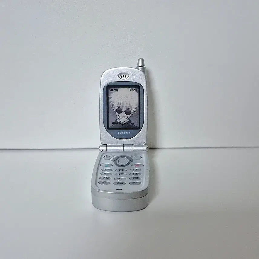 [BUNJANG] Toy Spirit Garakephone Silver Cellphone Gacha Keyring + Gojo Sticker Photo / 토이스피릿 가라케폰 실버 핸드폰 휴대폰 가챠 키링+고죠 증사