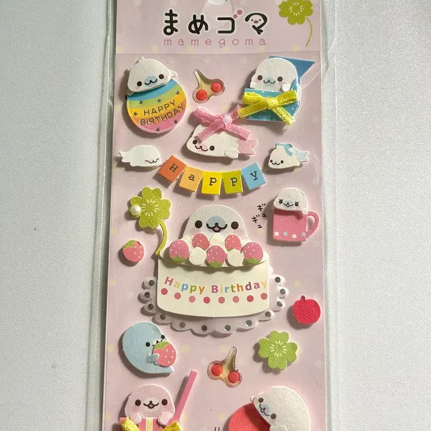 [BUNJANG] Classic Mamegoma 3D Sticker / 고전 마메고마 입체 스티커