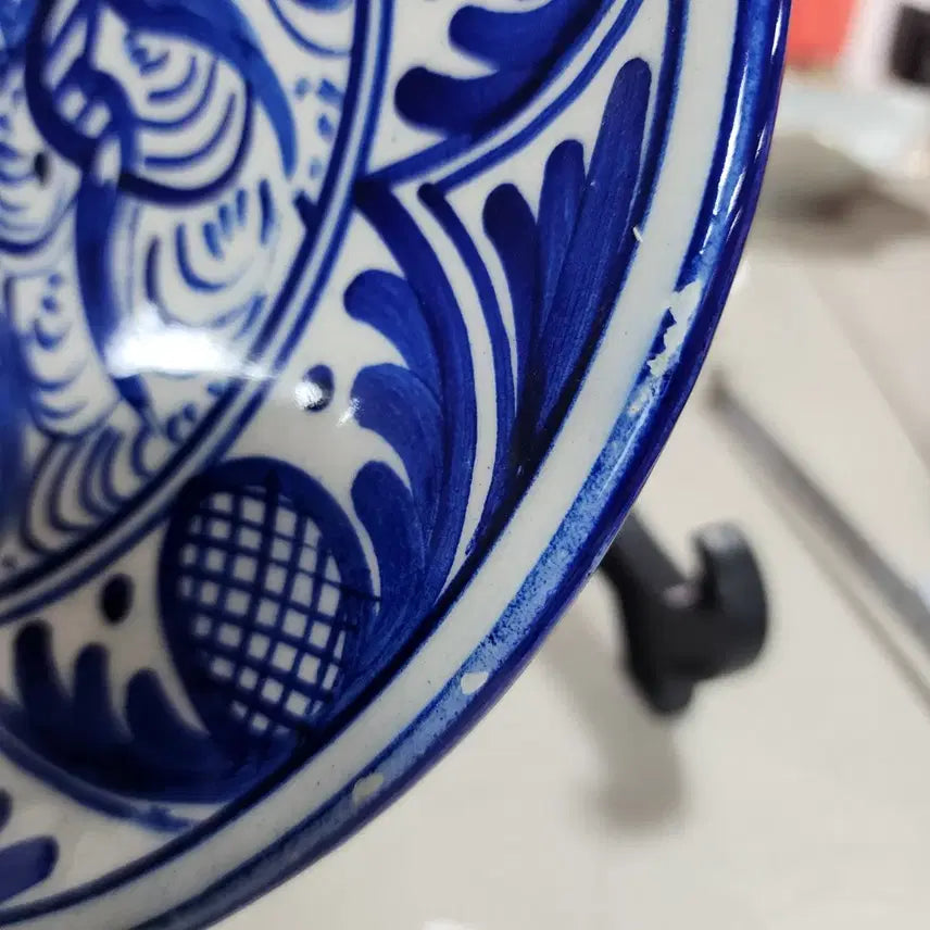 [BUNJANG] Spanish Handmade Ceramic Plate 23.2cm / 스페인 핸드메이드 지름23.2cm