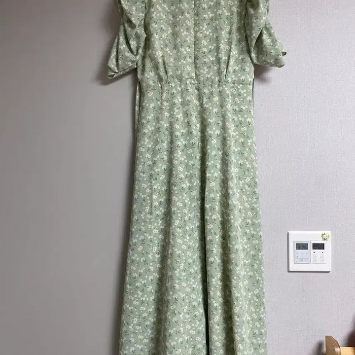 [BUNJANG] Mint Flower Long Dress / 플라워 롱 원피스 민트