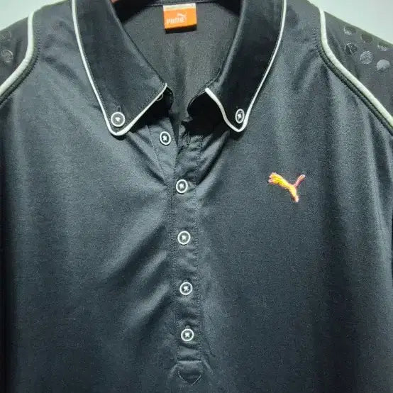 [BUNJANG] Puma Black Short Sleeve Polo Shirt / 푸마 블랙 반팔 카라티 95