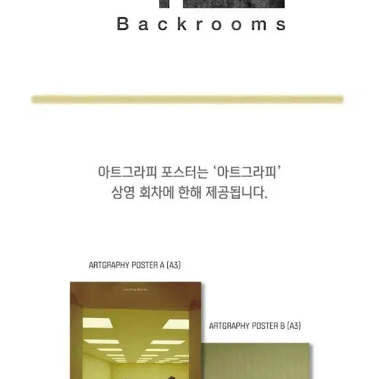 [BUNJANG] Backroom Artgraphy Poster (A3) Set / 백룸 아트그라피 포스터 (A3) 2종 팝니다