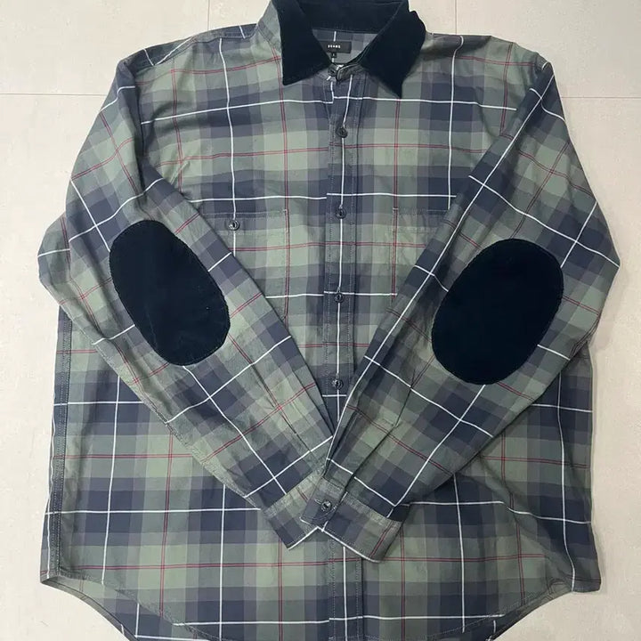 [BUNJANG] BEAMS Checkered Shirt with Elbow Patches / [L] 빔즈 BEAMS 체크 셔츠 + 팔꿈치 패치