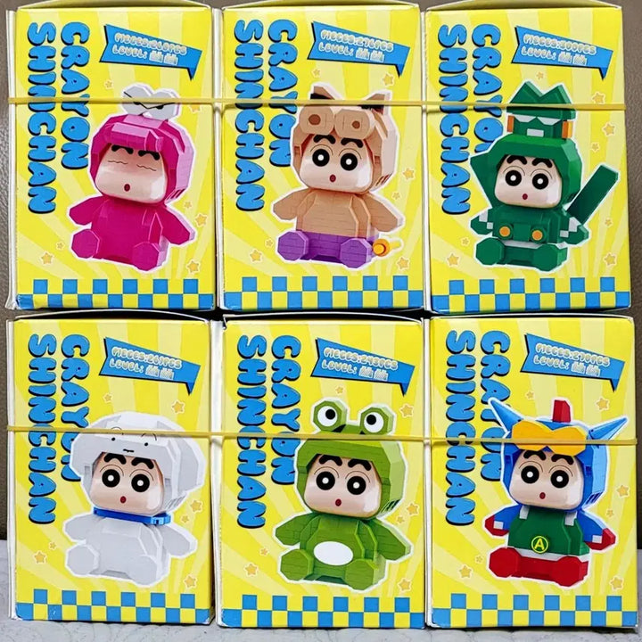 [BUNJANG] Balody Crayon Shin-chan Transformation Robot Building Blocks Set (6 Types, Sealed) / BALODY 짱구 변신 로봇 블록 피규어 6종(미개봉새상품)