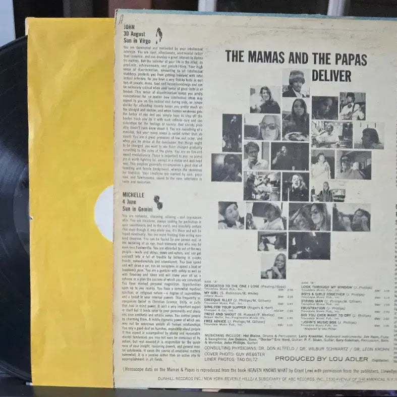 [BUNJANG] The Mamas &amp; the Papas Deliver LP / The Mamas &amp; the Papas_Deliver_LP(US)