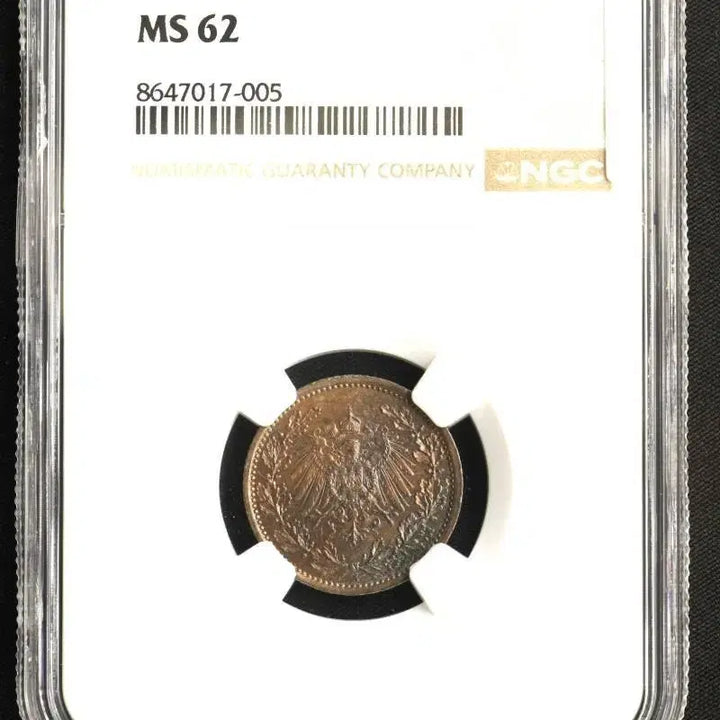 [BUNJANG] German Empire 1916A 1/2 Mark Silver Coin NGC MS 62 / 1916A 독일 제국 1/2 마르크 은화  NGC MS 62