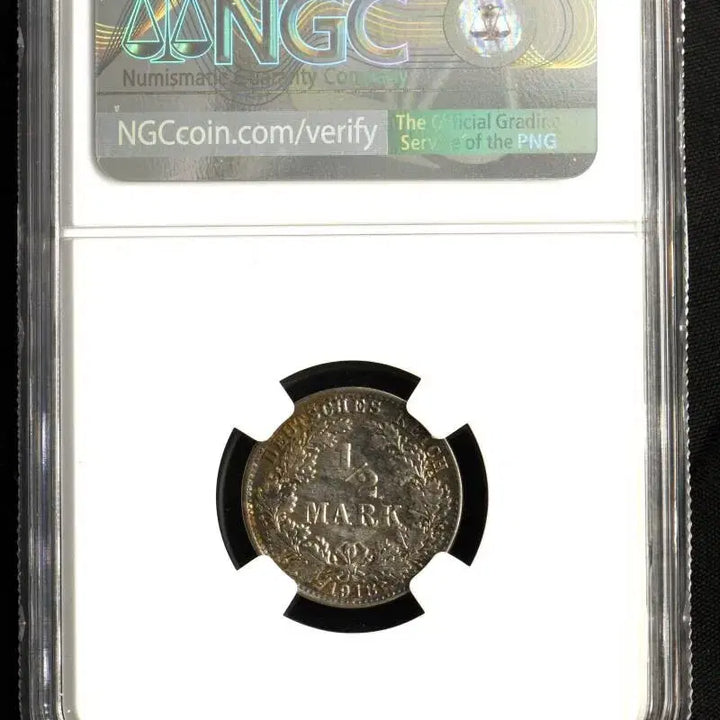 [BUNJANG] German Empire 1918A 1/2 Mark Silver Coin (NGC MS63) / 1918A 독일 제국 1/2 마르크 NGC MS63