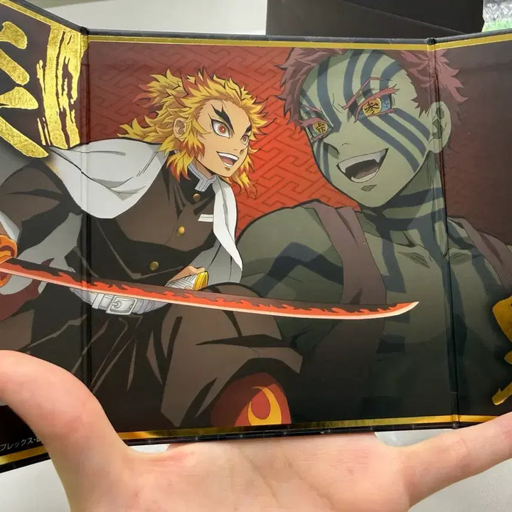 [BUNJANG] Demon Slayer Kyojuro Rengoku Akaza Folding Screen / 택포) 귀멸의 칼날 렌고쿠 아카자 병풍