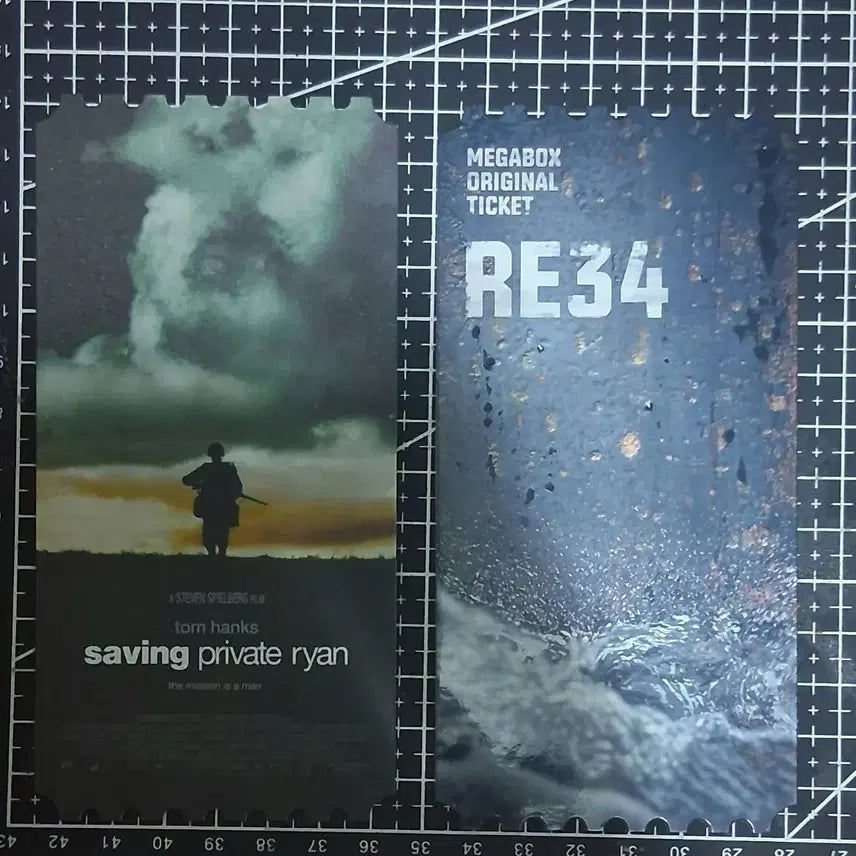 [BUNJANG] Megabox Original Ticket Saving Private Ryan + RE34 / 메가박스 오리지널 티켓 (라이언 일병 구하기+RE34)