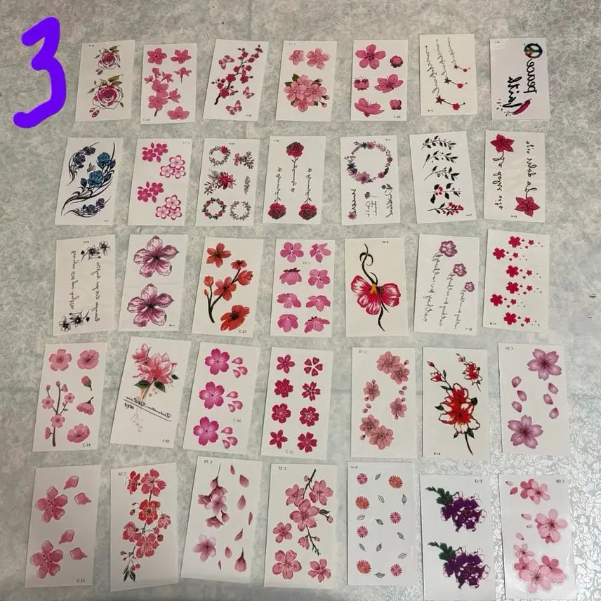 [BUNJANG] Assorted Tattoo Sticker Mix / 타투 스티커 믹스 장당 600원 (엄청많음)