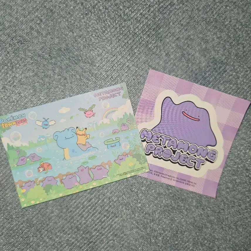 [BUNJANG] Pokemon Ditto Promo Card &amp; Ditto Sticker Bundle (Sealed) / (미개봉/직거래 할인)포켓몬 메타몽 프로모 카드, 메타몽 스티커 덤