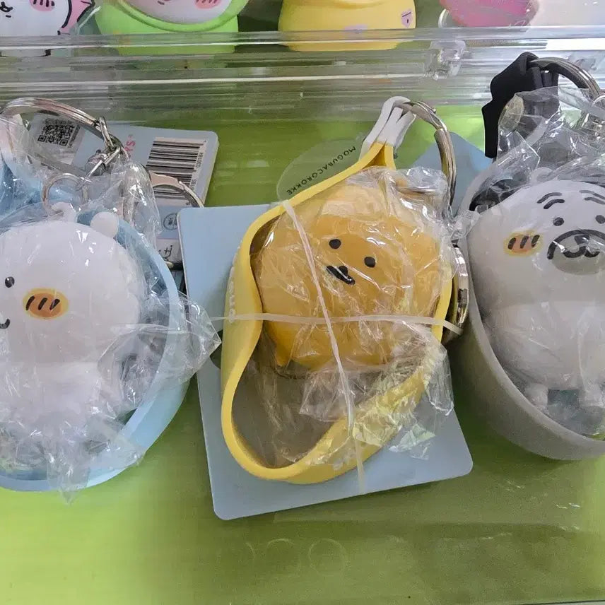 [BUNJANG] Nagano Nongdamgom (Damgom), Pug, Dodderogoroke Strap Keyring Set / 나가노 농담곰(담곰이), 퍼그, 두더지고로케 스트랩 키링 세트 팝니다.