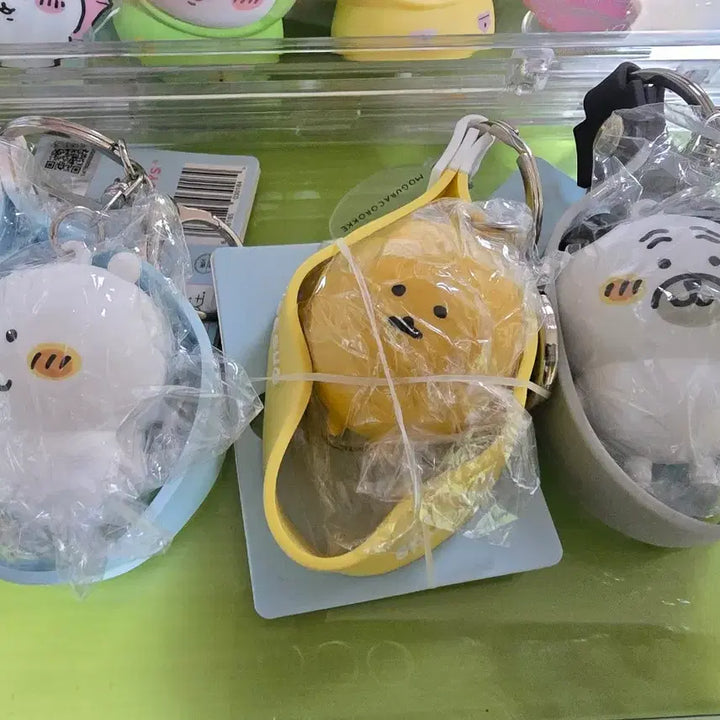[BUNJANG] Nagano Nongdamgom (Damgom), Pug, Dodderogoroke Strap Keyring Set / 나가노 농담곰(담곰이), 퍼그, 두더지고로케 스트랩 키링 세트 팝니다.