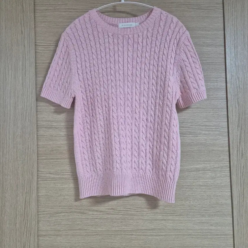 [BUNJANG] Giordano Cable Knit Short Sleeve Sweater / 지오다노 꽈배기 반팔 니트 스웨터