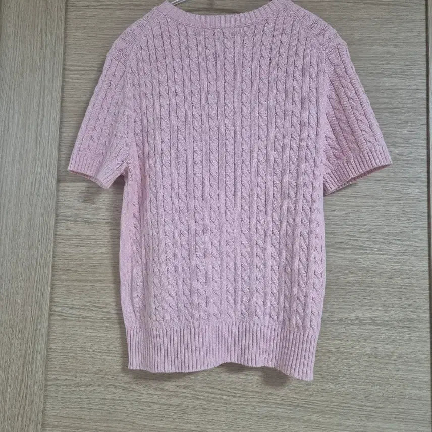 [BUNJANG] Giordano Cable Knit Short Sleeve Sweater / 지오다노 꽈배기 반팔 니트 스웨터