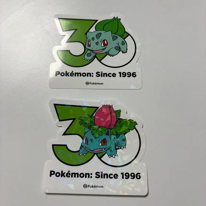[BUNJANG] Pokemon 30th Anniversary Bulbasaur Logo Sticker Set / 포켓몬 30주년 이상해씨 3종 로고스티커 올리브영