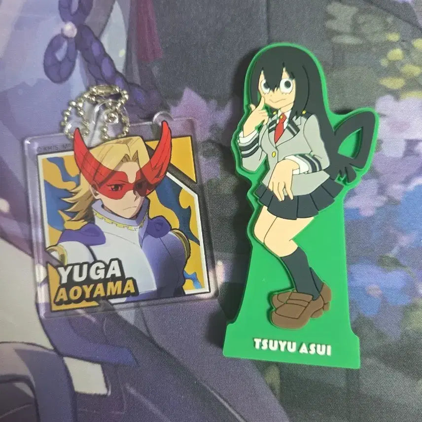 [BUNJANG] My Hero Academia Bundle Set - Aoyama Yuga Keychain &amp; Asui Tsuyu Figure / 히로아카 굿즈 일괄