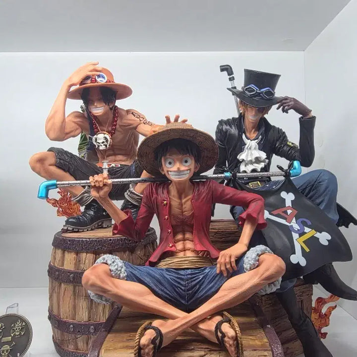 [BUNJANG] YYGK AO One Piece Resin Statue - Luffy, Sabo, Ace / 원피스 레진 피규어 YYGK AO 루피 사보 에이스 삼형제 팝니다.