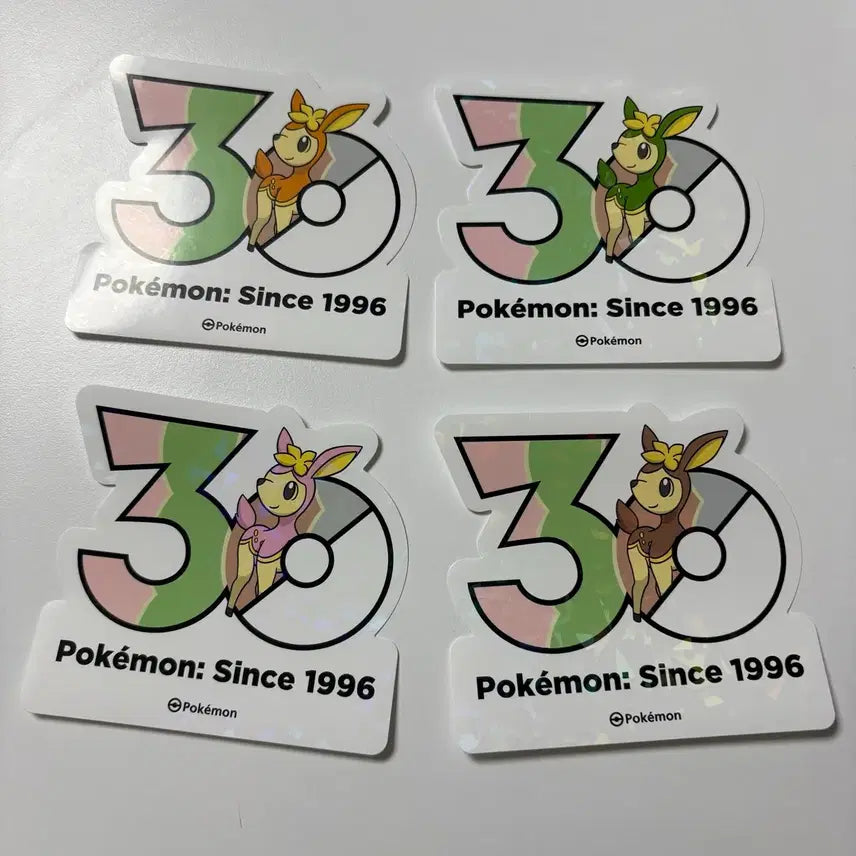 [BUNJANG] Pokemon 30th Anniversary Four Seasons Sticker Set / 포켓몬 30주년 사철록세트 로고스티커 올리브영