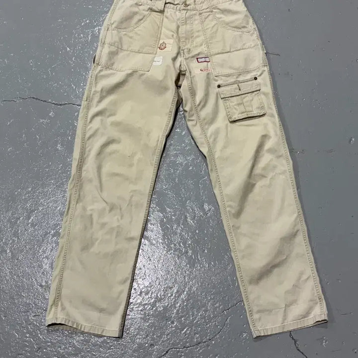 [BUNJANG] Karl Helmut Pink House Beige Patch Carpenter Pants / 칼헬무트(Karl Helmut) 핑크하우스 베이지 패치 카펜터 팬츠
