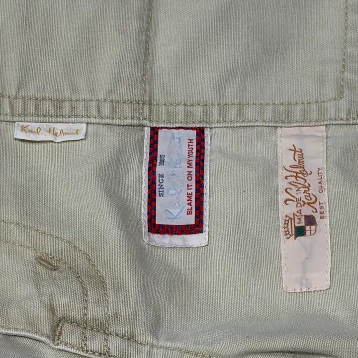 [BUNJANG] Karl Helmut Pink House Beige Patch Carpenter Pants / 칼헬무트(Karl Helmut) 핑크하우스 베이지 패치 카펜터 팬츠