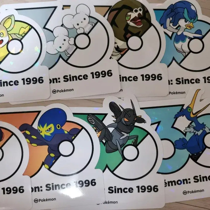 [BUNJANG] Pokemon 30th Anniversary Logo Sticker Set (Various Pokemon) / 포켓몬스터 30주년 로고 스티커 멍파치, 아꾸왁 등...