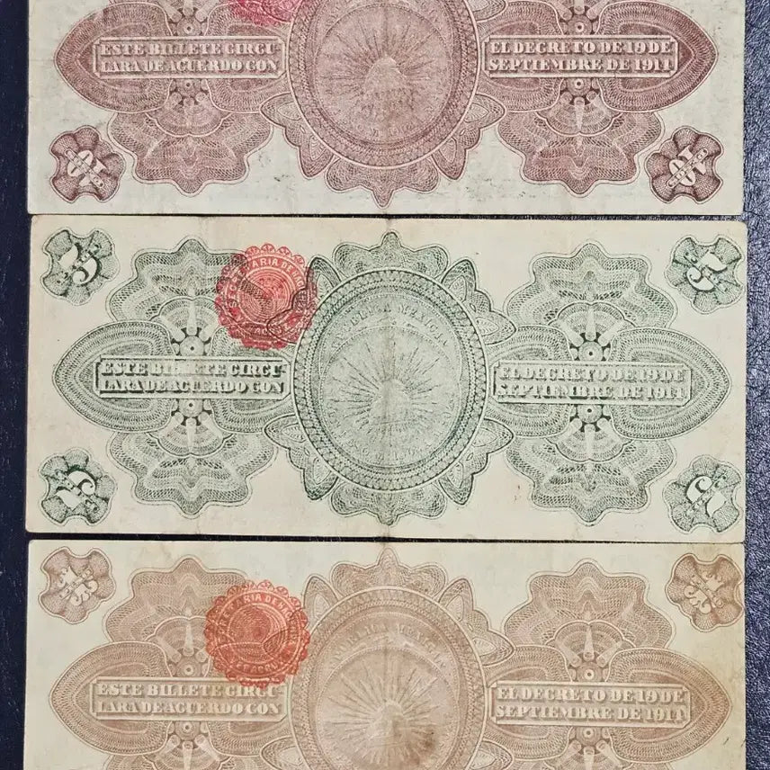 [BUNJANG] Mexican Revolutionary Currency 3-Piece Set (1914-1915) / 멕시코 혁명지폐 3장