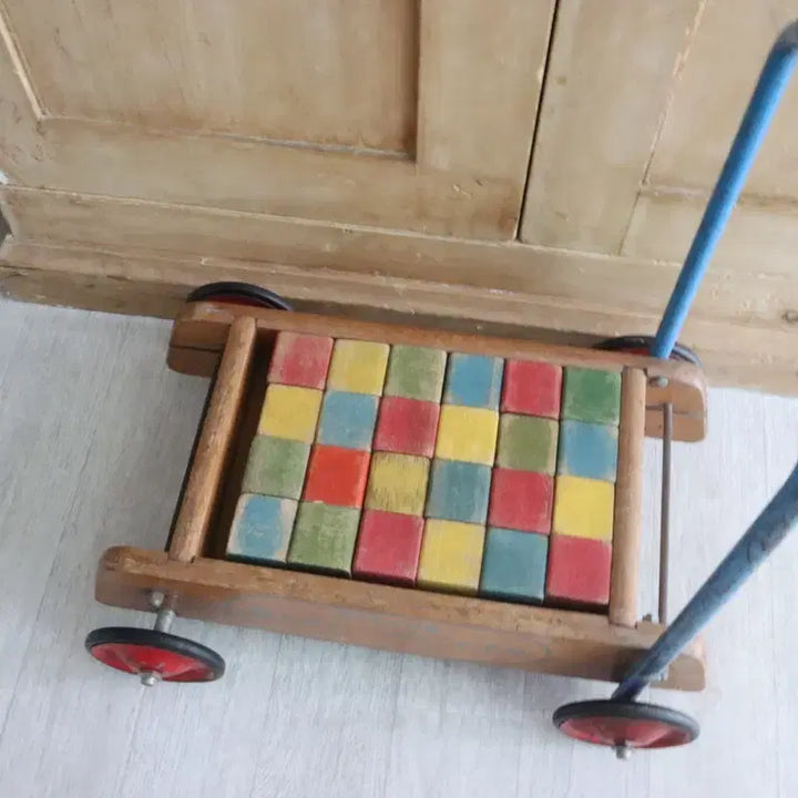 [BUNJANG] Vintage British Toy Block Cart / 영국빈티지 토이 블럭 카트