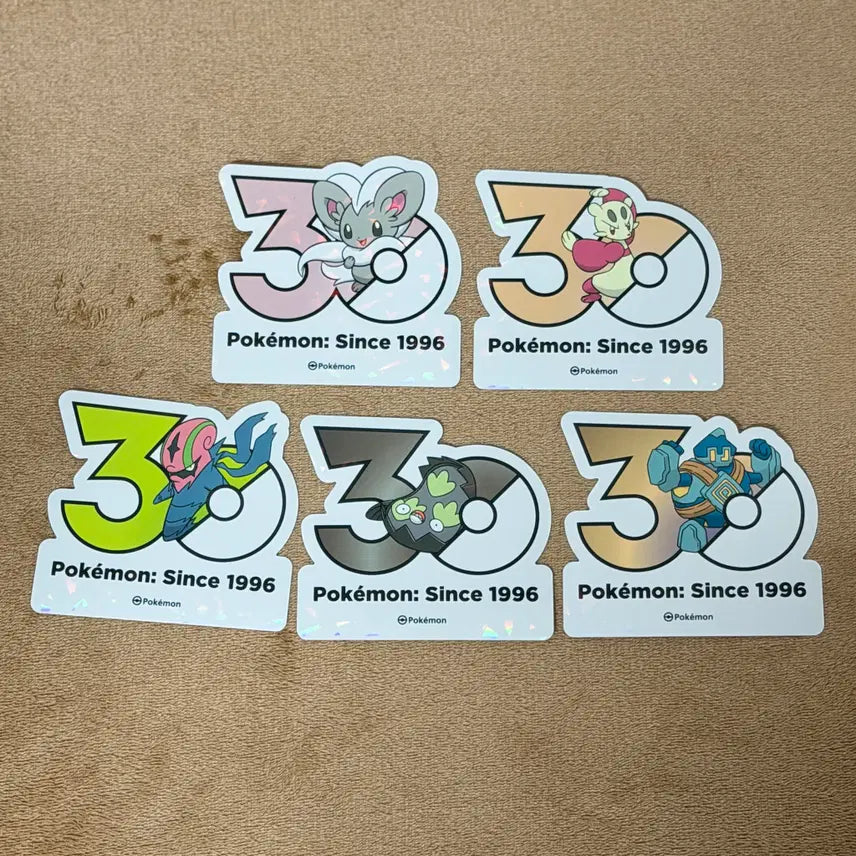 [BUNJANG] Pokemon 30th Anniversary Logo Sticker Set / [한정판] 30주년 로고스티커 -&