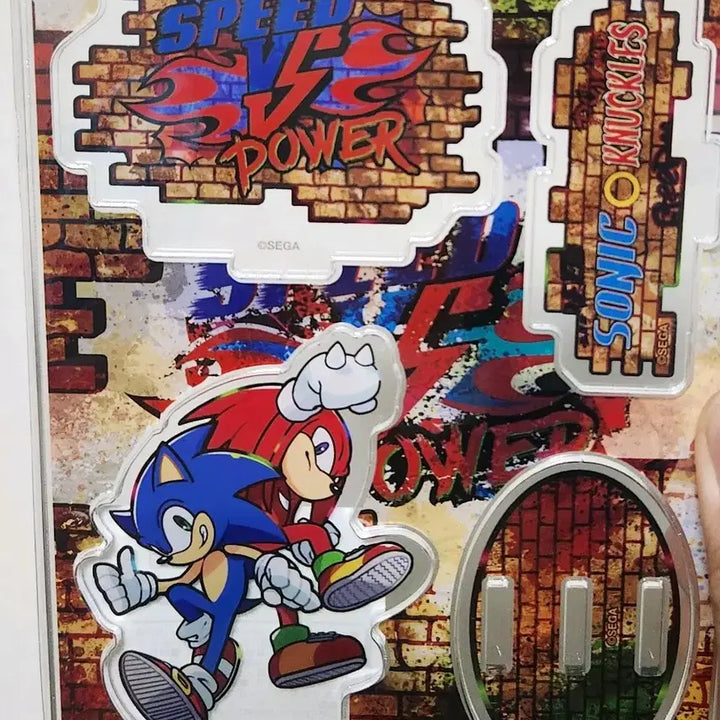 [BUNJANG] Sonic the Hedgehog Knuckles Acrylic Stand, Keychain, Art Card Bundle Set / 6/12반택포)소닉 소닉더헤지혹 너클즈 아크릴 스탠드 키링 아트카드 일괄