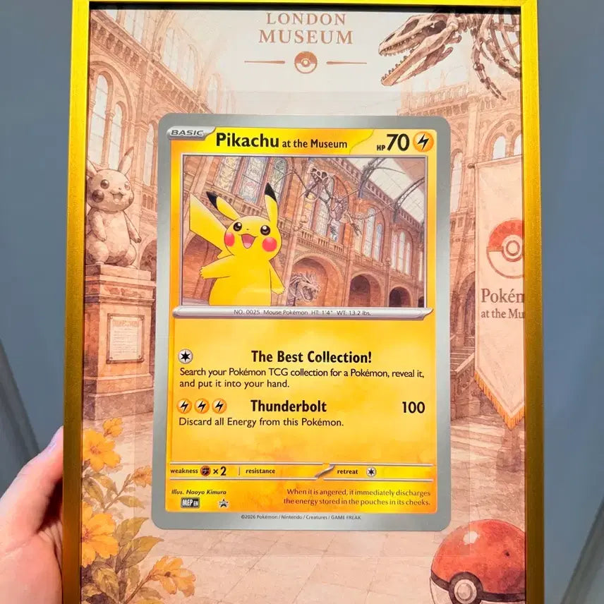 [BUNJANG] Pikachu Jumbo Card Custom Frame / 런던 박물관 피카츄 점보카드 커스텀액자
