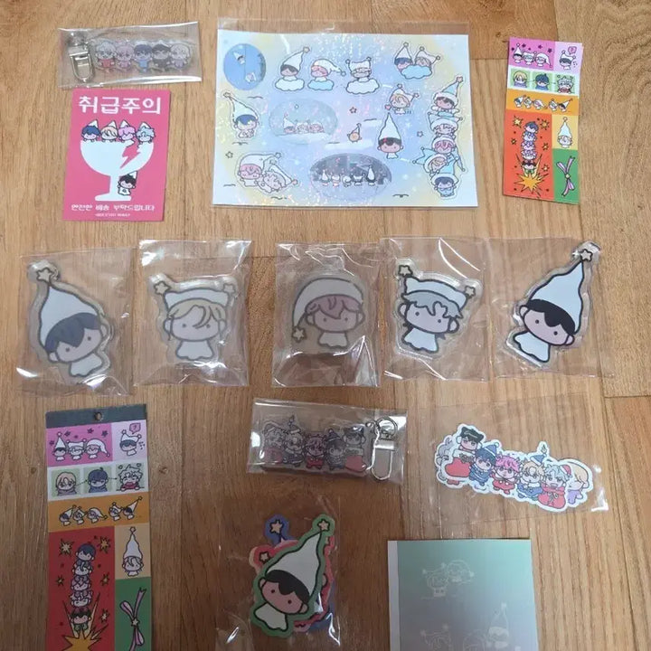 [BUNJANG] PLAVE Dream Fairy PLV Korotto Sticker Keychain Bundle Set / 플레이브 비공식 굿즈 꿈요정 플부 코롯토 스티커 키링 일괄