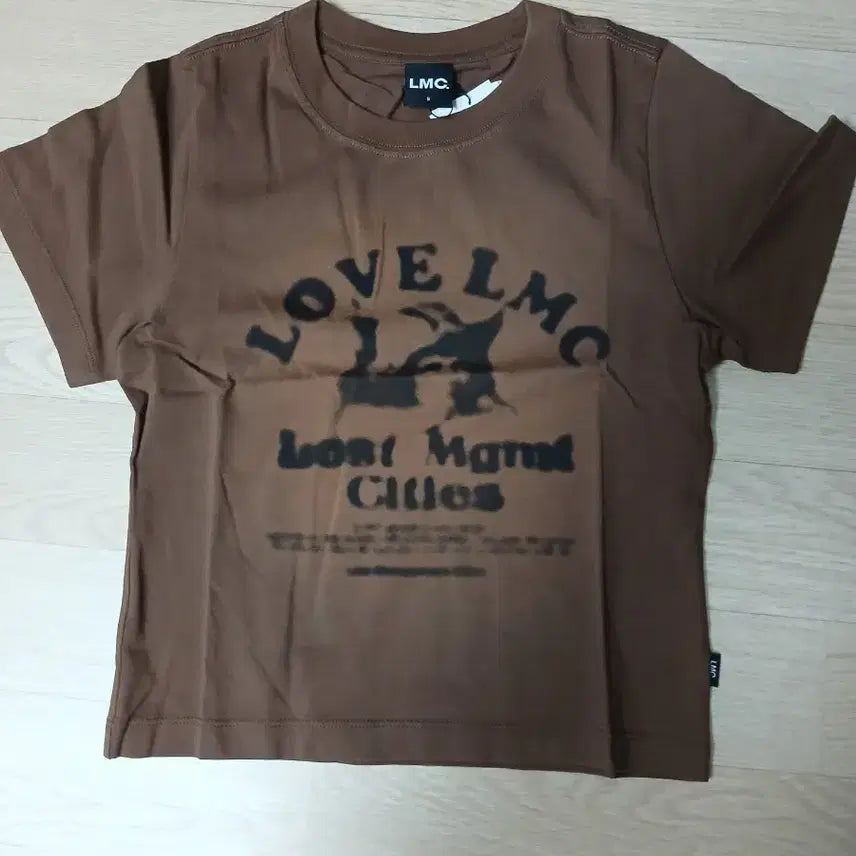 [BUNJANG] LMC Brown Logo Short Sleeve Cropped T-Shirt / [LMC] 브라운 로고 반팔 크롭티셔츠 새상품