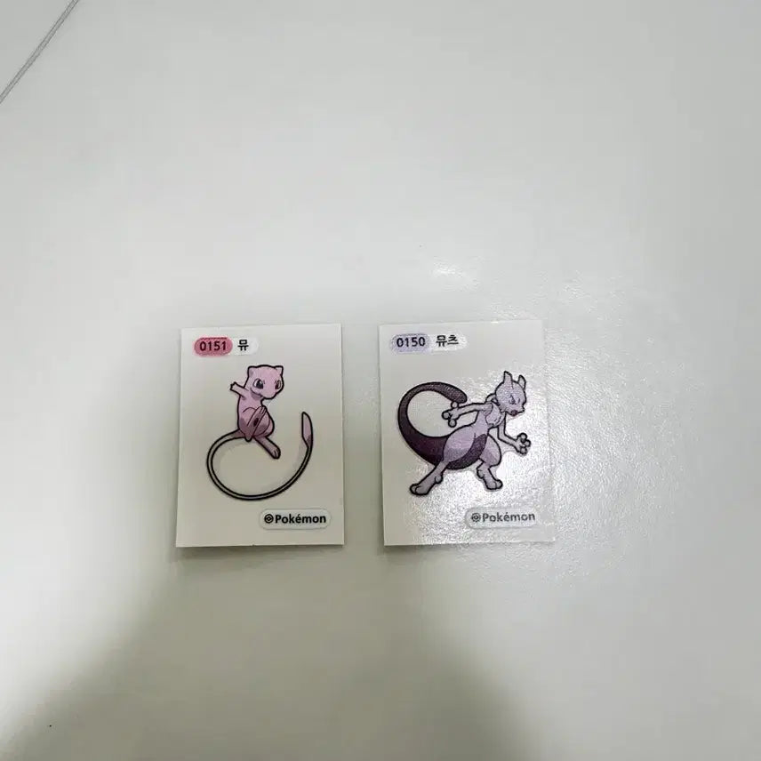 [BUNJANG] Pokemon Mewtwo/Mew Stickers 2 Types Bundle Set / 포켓몬 뮤츠/뮤 스티커 2종 일괄
