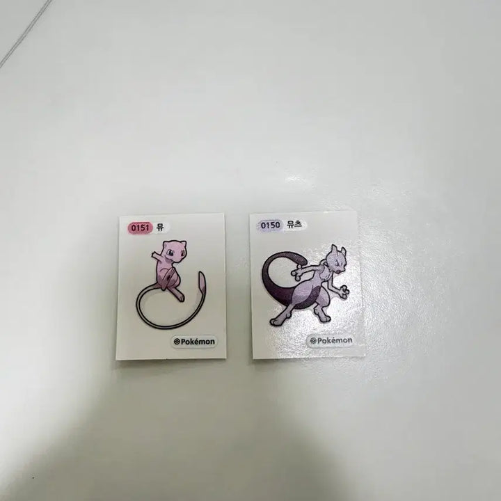 [BUNJANG] Pokemon Mewtwo/Mew Stickers 2 Types Bundle Set / 포켓몬 뮤츠/뮤 스티커 2종 일괄