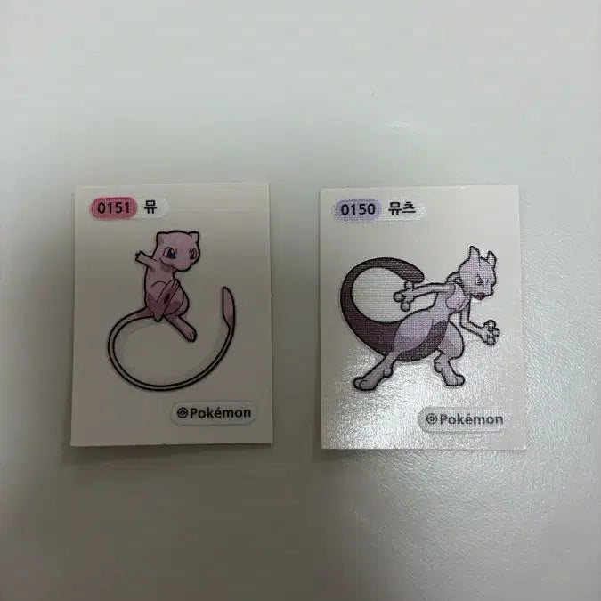 [BUNJANG] Pokemon Mewtwo/Mew Stickers 2 Types Bundle Set / 포켓몬 뮤츠/뮤 스티커 2종 일괄