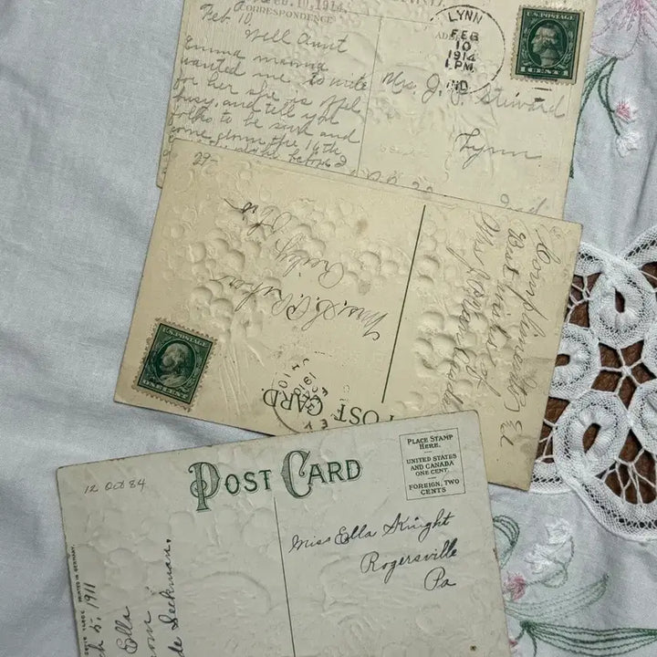 [BUNJANG] Antique Lily of the Valley Postcard Set / 은방울 엽서 set