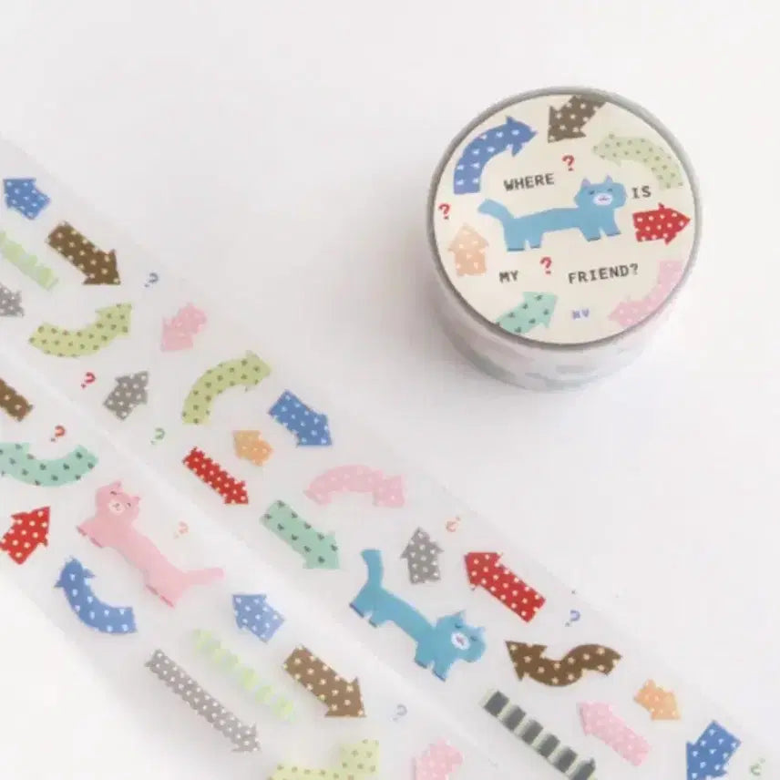 [BUNJANG] Kejim Village Arrow Kiss Cut Stickers / 케짐빌리지 화살표 키스컷