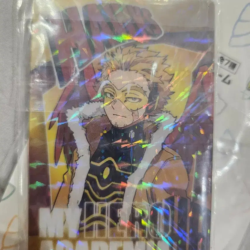 [BUNJANG] My Hero Academia Hawks Card Holder, Acrylic Charm Keychain, and Card Set (Sealed) / 미개봉) 나히아 제일복권 호크스 카드홀더 + 아크릴 참 키링+ 카드