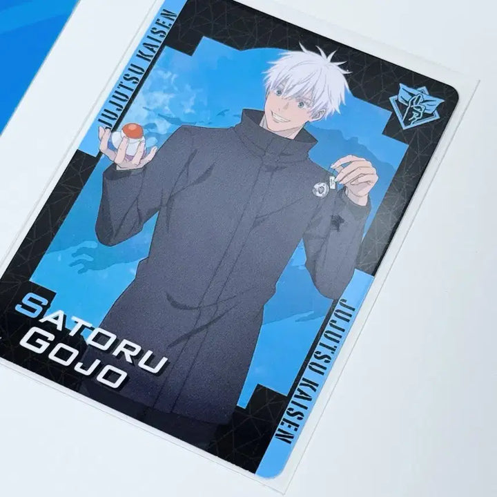 [BUNJANG] Jujutsu Kaisen Kurazushi Collaboration Clear File &amp; Trading Card - Satoru Gojo / 주술회전 쿠라스시 콜라보 클리어 파일 트레이딩 카드 - 고죠 사토루